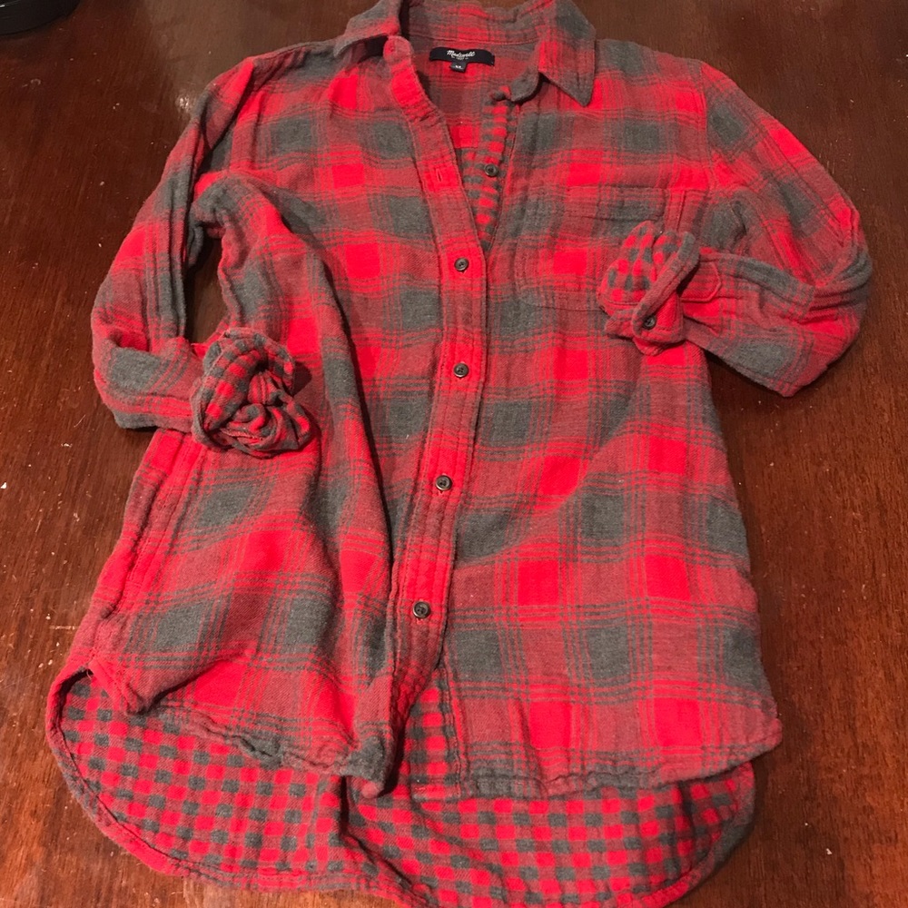 Madewell plaid flannel long sleeve